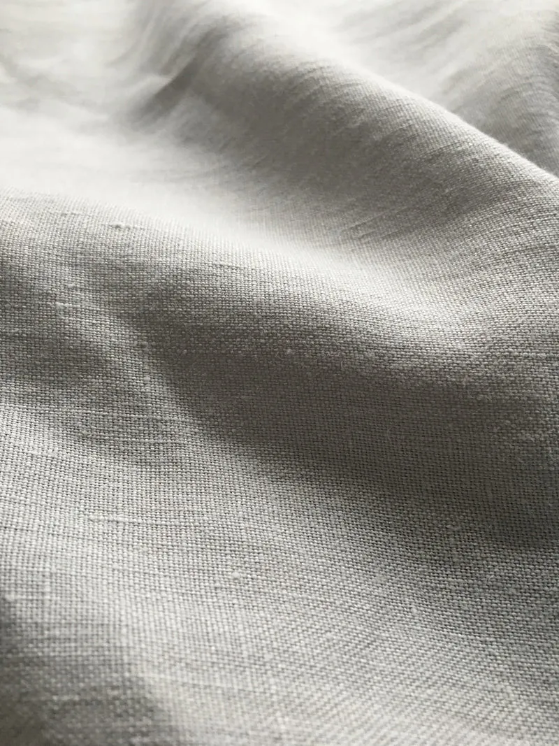 Gardinenstoff Lino Uni - light grey 300 cm