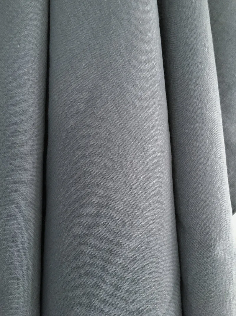Gardinenstoff Lino Uni - dark grey 300 cm