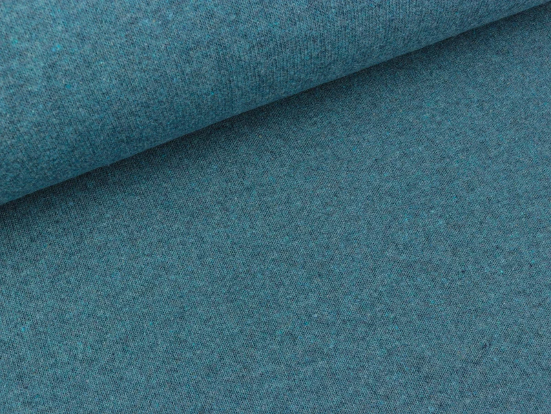 Reststück 39cm - Feinstrick Bene rauchblau meliert