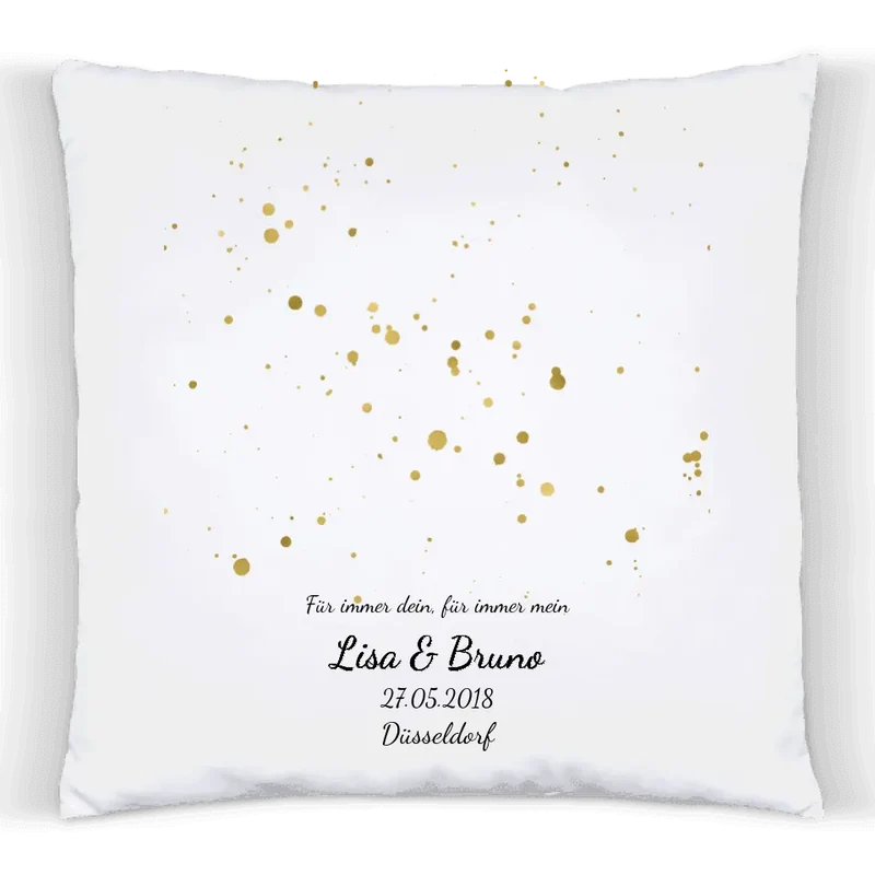 Hochzeitsgeschenk personalisiertes Kissen Sternkarte | Geschenk zur Hochzeit | Valentinstaggeschenk | Geburtstagsgeschenk | Sternenhimmel Design