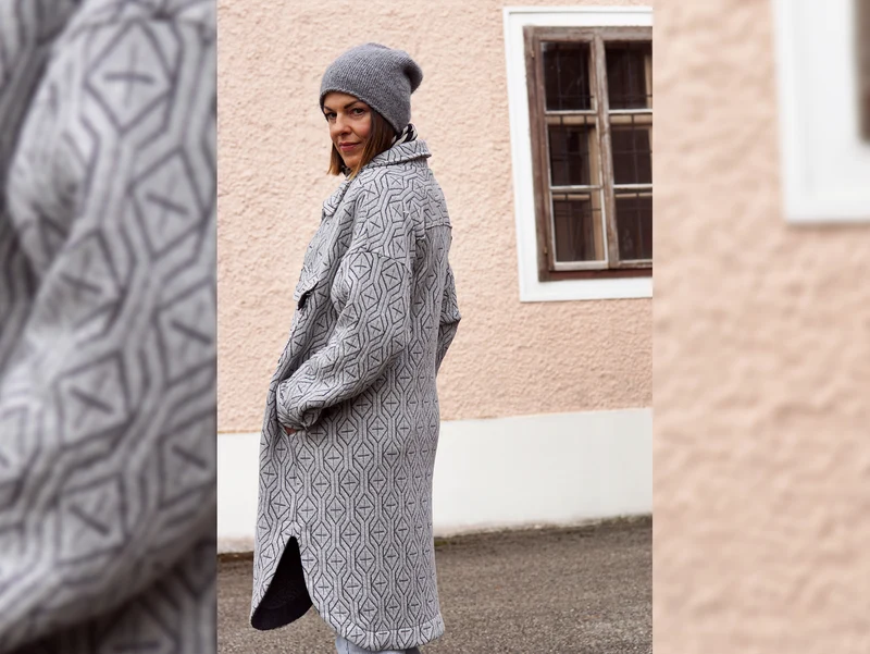 Hamburger Liebe Sweet Home Snuggle Step mittelgrau melange-schwarz