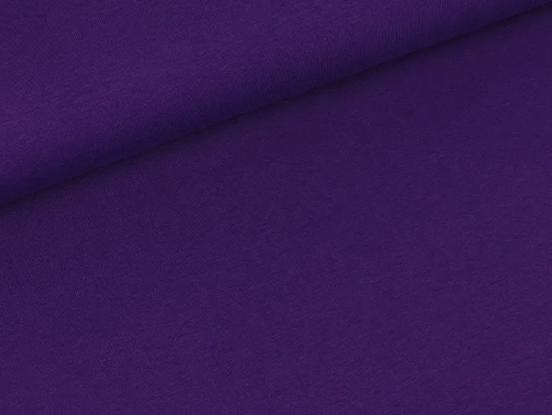 Reststück 35cm - Baumwolljersey Vanessa violett uni