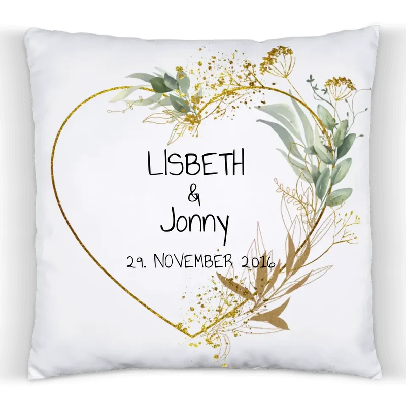 Personalisiertes Hochzeitsgeschenk - Hochzeitskissen mit Hochzeitsdaten