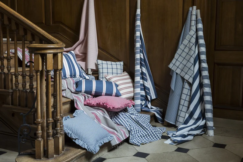 Cotton Stripes - denim & linen