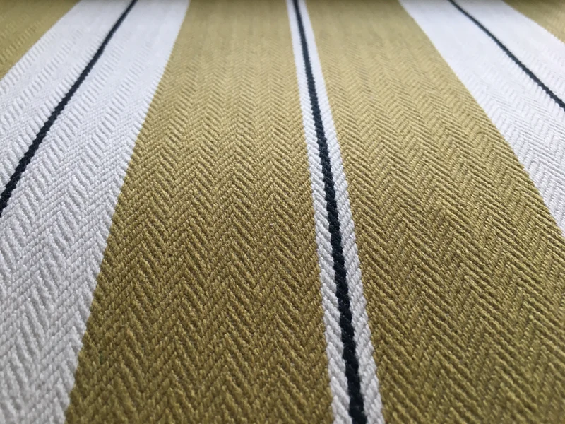 Cotton Stripes - ochre & charcoal