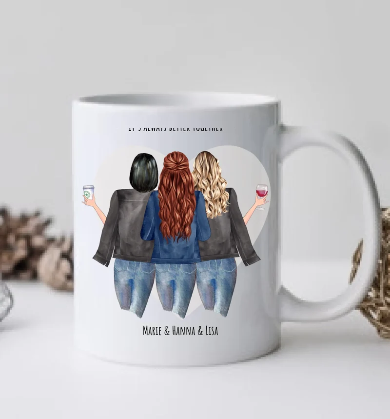 Personalsierte Tasse - Geschenk Freundin, Geburtstagsgeschenk & Freundschaftsgeschenk