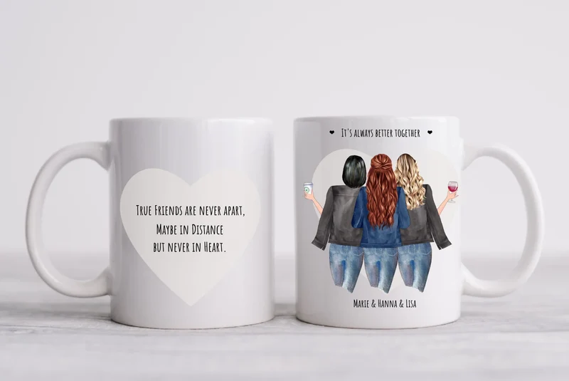 Personalsierte Tasse - Geschenk Freundin, Geburtstagsgeschenk & Freundschaftsgeschenk