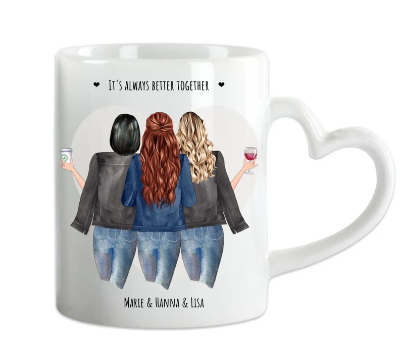Personalsierte Tasse - Geschenk Freundin, Geburtstagsgeschenk & Freundschaftsgeschenk