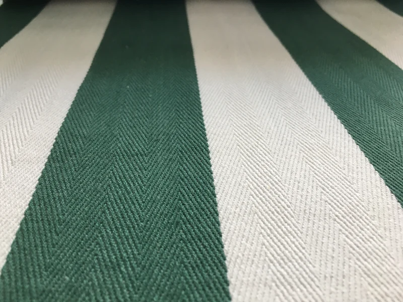 Cotton Stripes - green & white