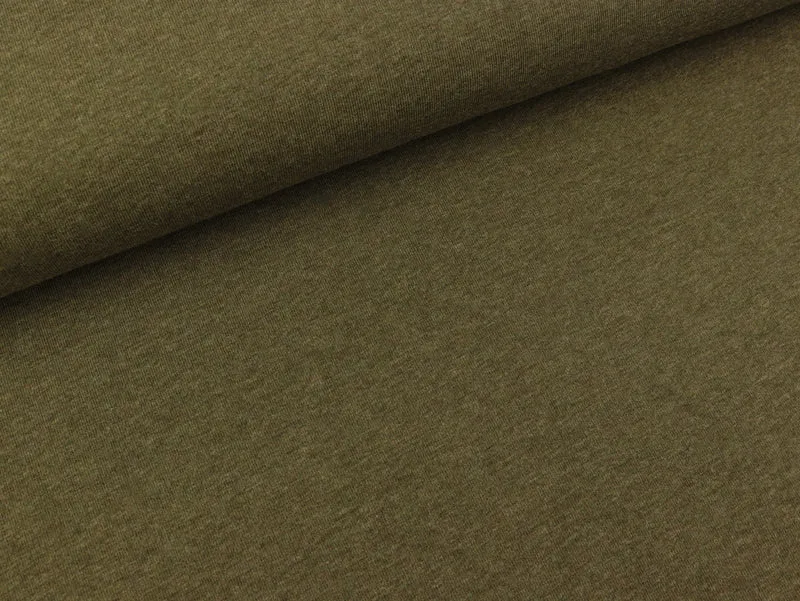 Baumwolljersey Vanessa khaki melange