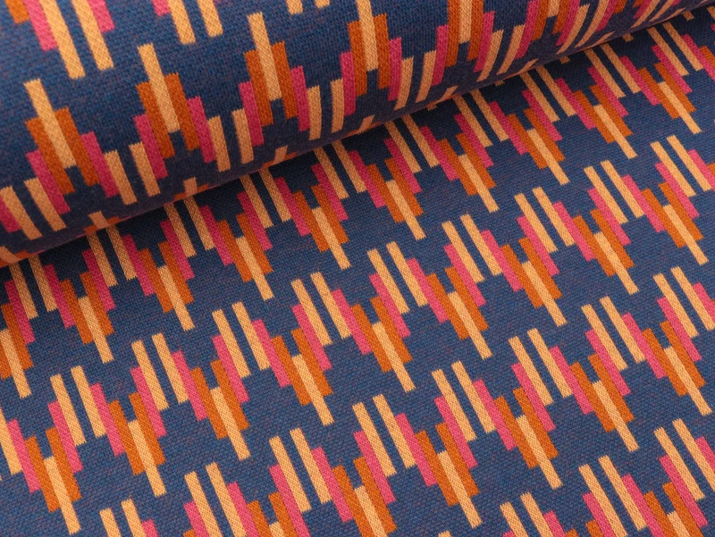 Hamburger Liebe 4 Farb-Jacquardjersey Bliss Pick a Stick atlantic