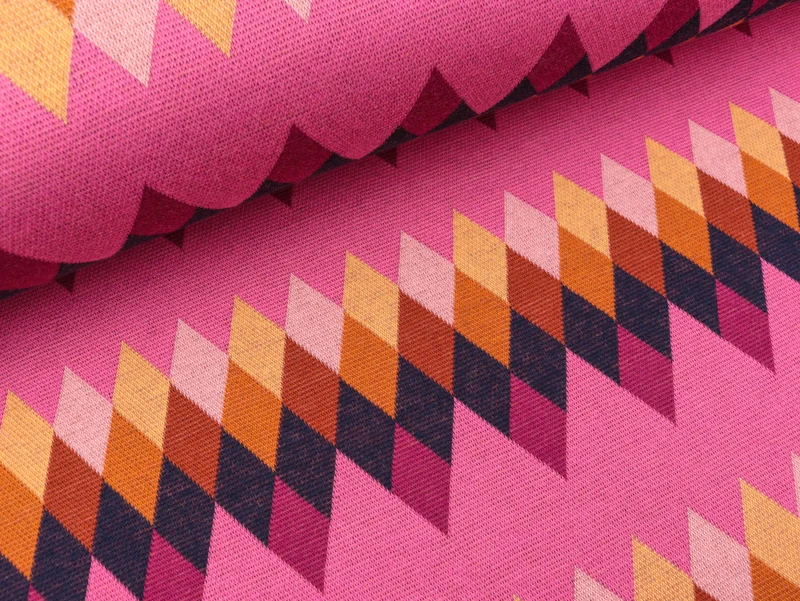 Hamburger Liebe 7 Farb-Jacquardjersey Bliss Peak ortensia-bunt