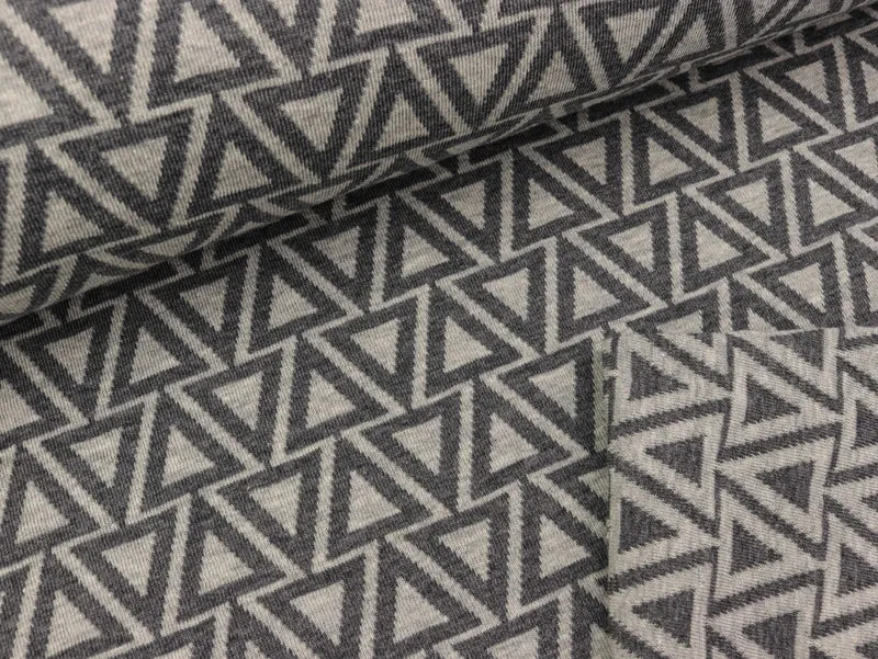 Hamburger Liebe Doubleface Jacquard Plain grau meliert-carbon