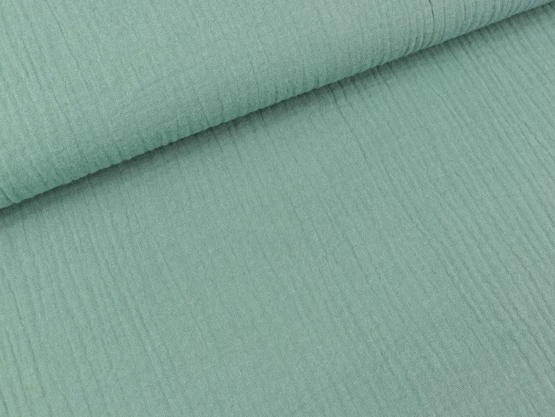 Baumwoll Double Gauze Jenke oldmint uni