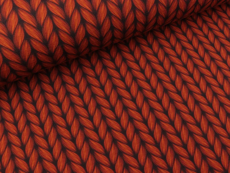 Hamburger Liebe Baumwolljersey Plain Stitches Lookalike brucciato-schwarz