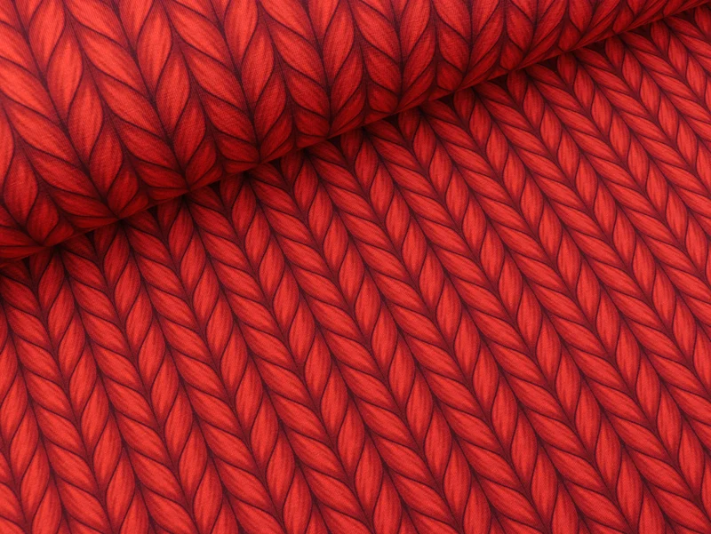Hamburger Liebe Baumwolljersey Plain Stitches Lookalike flamme-bordeaux