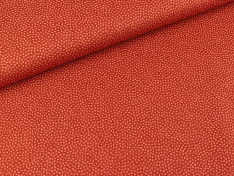 Baumwoll Webware Dotty Minipünktchen terracotta