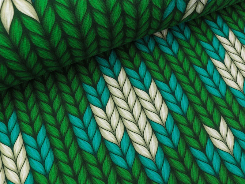 Hamburger Liebe Baumwollsweat Plain Stitches Granny Made verde erba-bunt