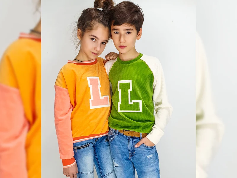 Organic Cord Nicki melone uni by Hamburger Liebe