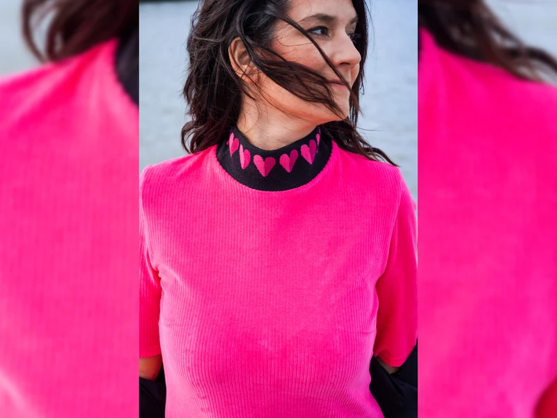 Organic Cord Nicki ortensia uni by Hamburger Liebe