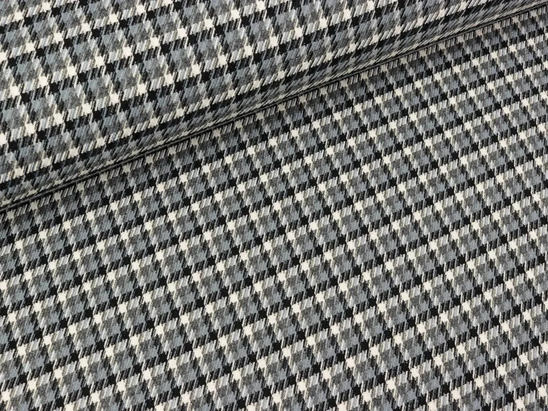 Leichter Jacquard Aneska Minihoundstooth schwarz-grau