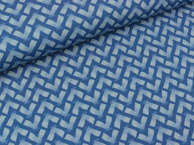 Baumwolljersey Crosses rauchblau by Lila-Lotta