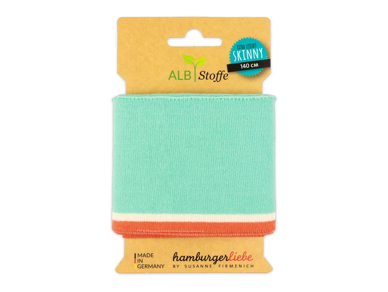 Cuff Me Skinny Bündchen verdino-meringa-luce rosso