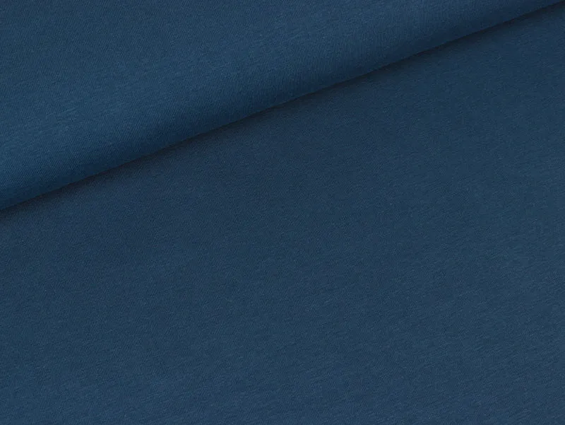 Baumwolljersey Vanessa jeansblau uni
