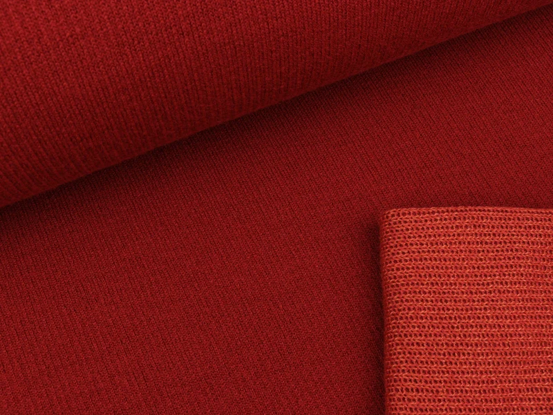 Doubleface Strickstoff Steffen terracotta-terracotta meliert