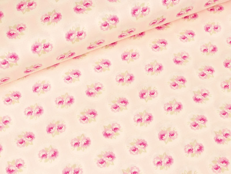 Baumwollstoff Free Spirit Slipper Roses Baby rose