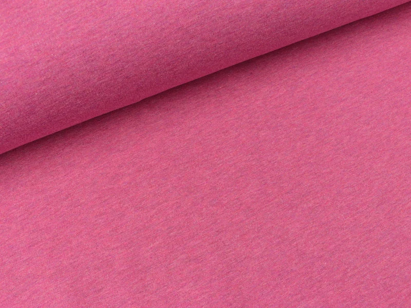 Baumwollsweat Jenna pink meliert uni