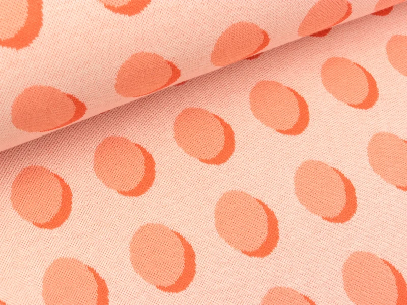 Hamburger Liebe 3 Farb-Jacquardjersey Weekender Double Dots meringa-nude-luce rosso