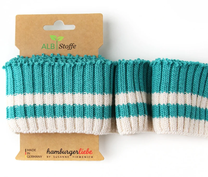 Cuff Me Cozy Stripes Bündchen caraibi-meringa