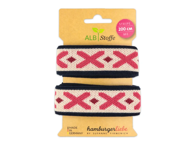 Stripe Me Icon Weekender Band blue navy-weiß-azalea-prugna