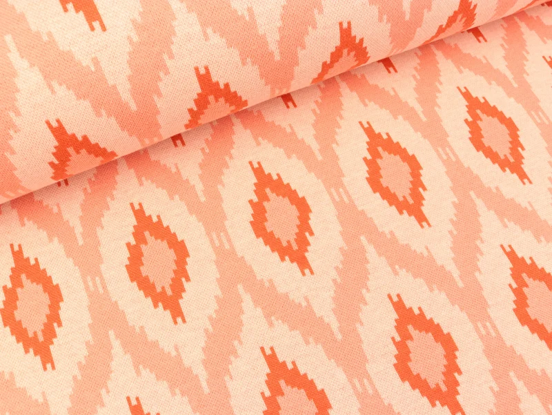 Hamburger Liebe 3 Farb-Jacquardjersey Ikat puder