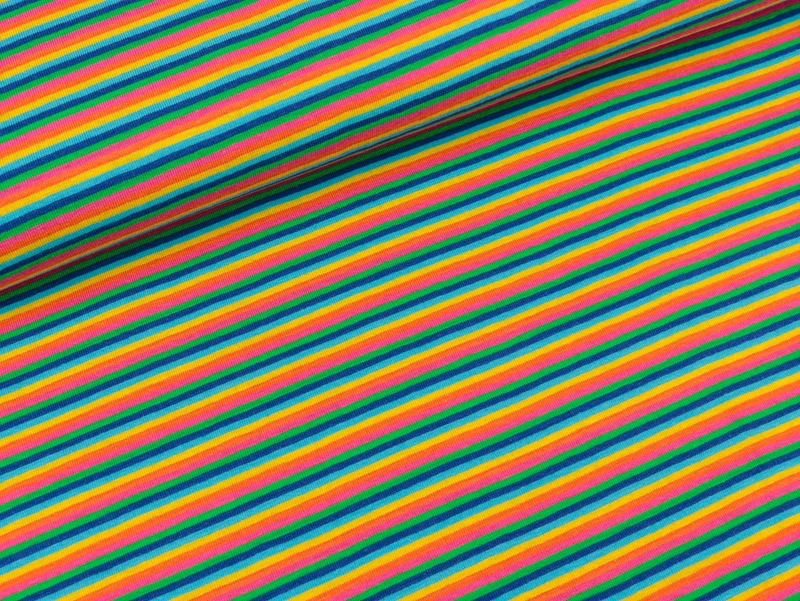 Baumwolljersey Streifen multicolor