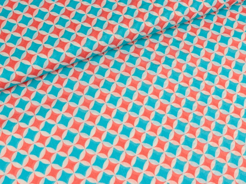 Baumwoll Voile Retro-Voile Patti bleu Cherry Picking