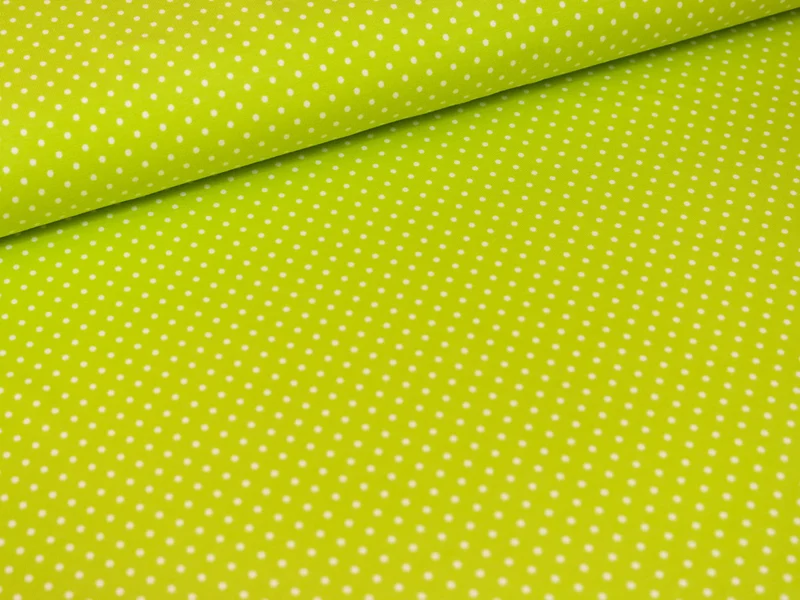 Baumwolljersey Dots Jerseydots kiwi