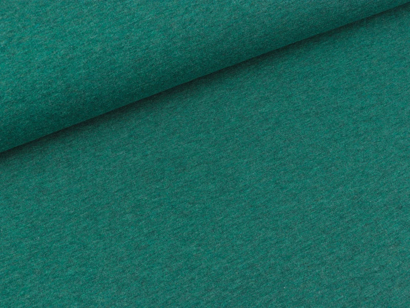 Leichter Sweat Maike dunkelgrün meliert uni