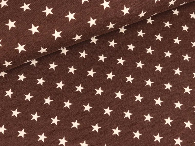Sweat Alex braun mit weißen Sternen Organic Cotton