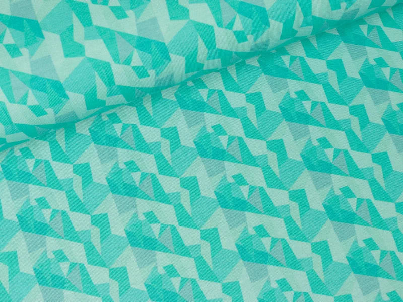 Baumwolljersey Jolly Cherry Forest mint by Jolijou