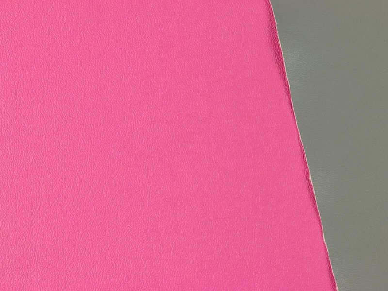 Kunstleder Romy pink-grau Doubleface