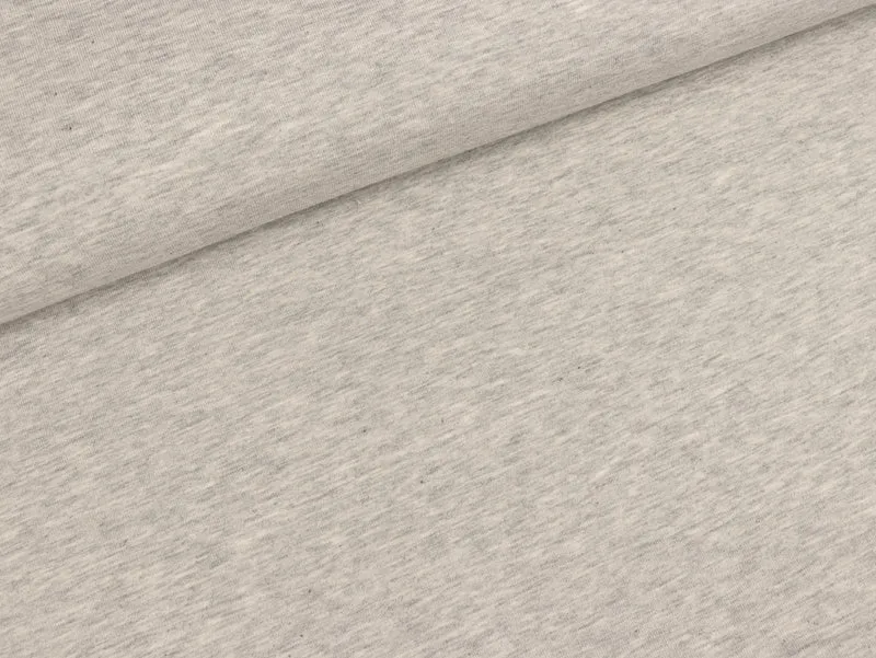 Bio-Single-Jersey hellgrau melange uni