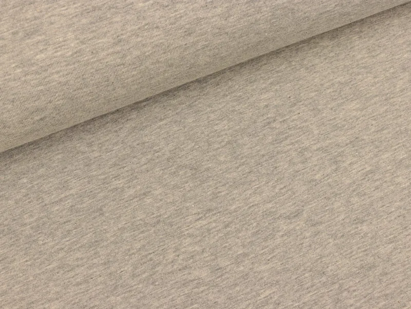 Bio-Single-Jersey mittelgrau melange uni