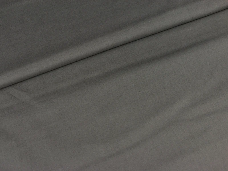 Baumwollstoff grau uni