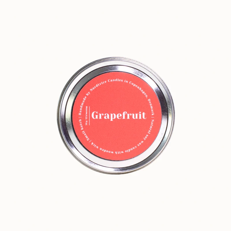 Duftkerze Grapefruit – Sojawachs mit Holzdocht, 50 g