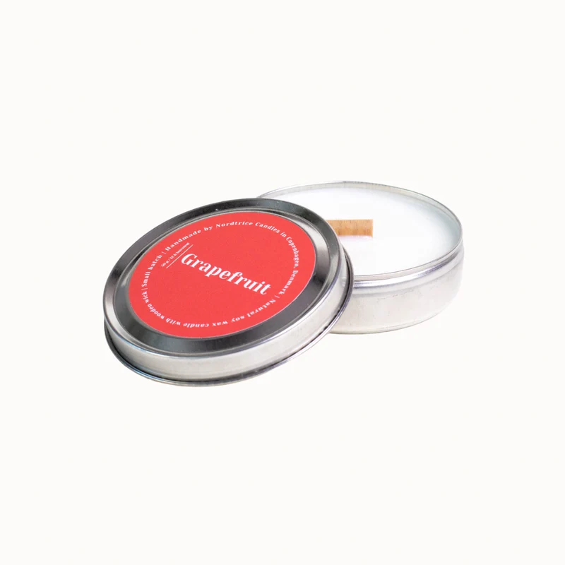 Duftkerze Grapefruit – Sojawachs mit Holzdocht, 50 g