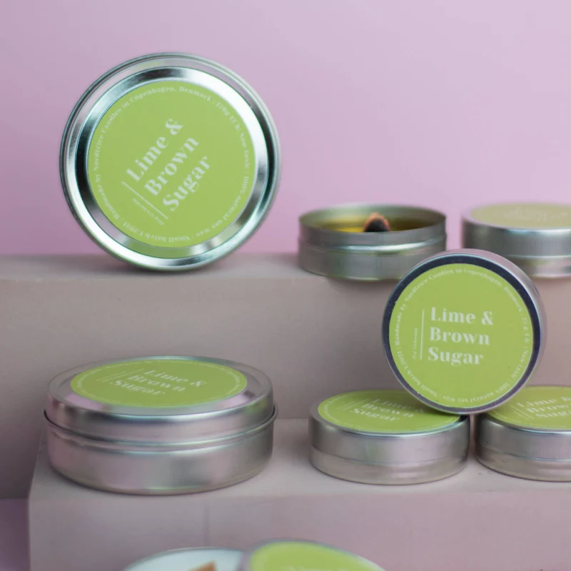 Mini-Duftkerze Limette & Brauner Zucker – Sojawachs
