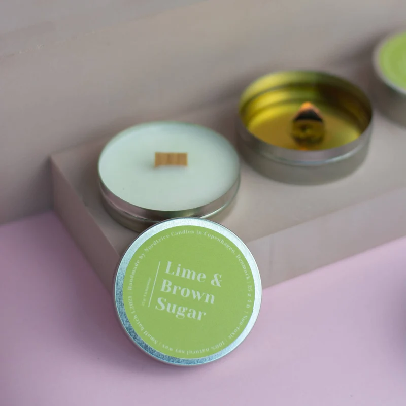 Mini-Duftkerze Limette & Brauner Zucker – Sojawachs