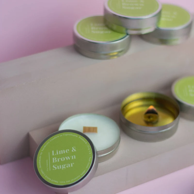 Mini-Duftkerze Limette & Brauner Zucker – Sojawachs